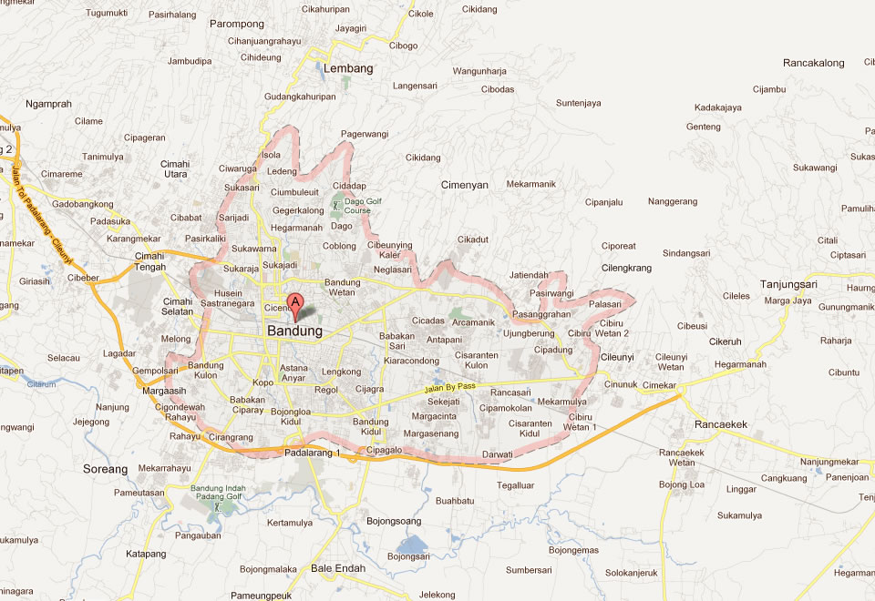 Bandung Map Indonesia Map Of Bandung 